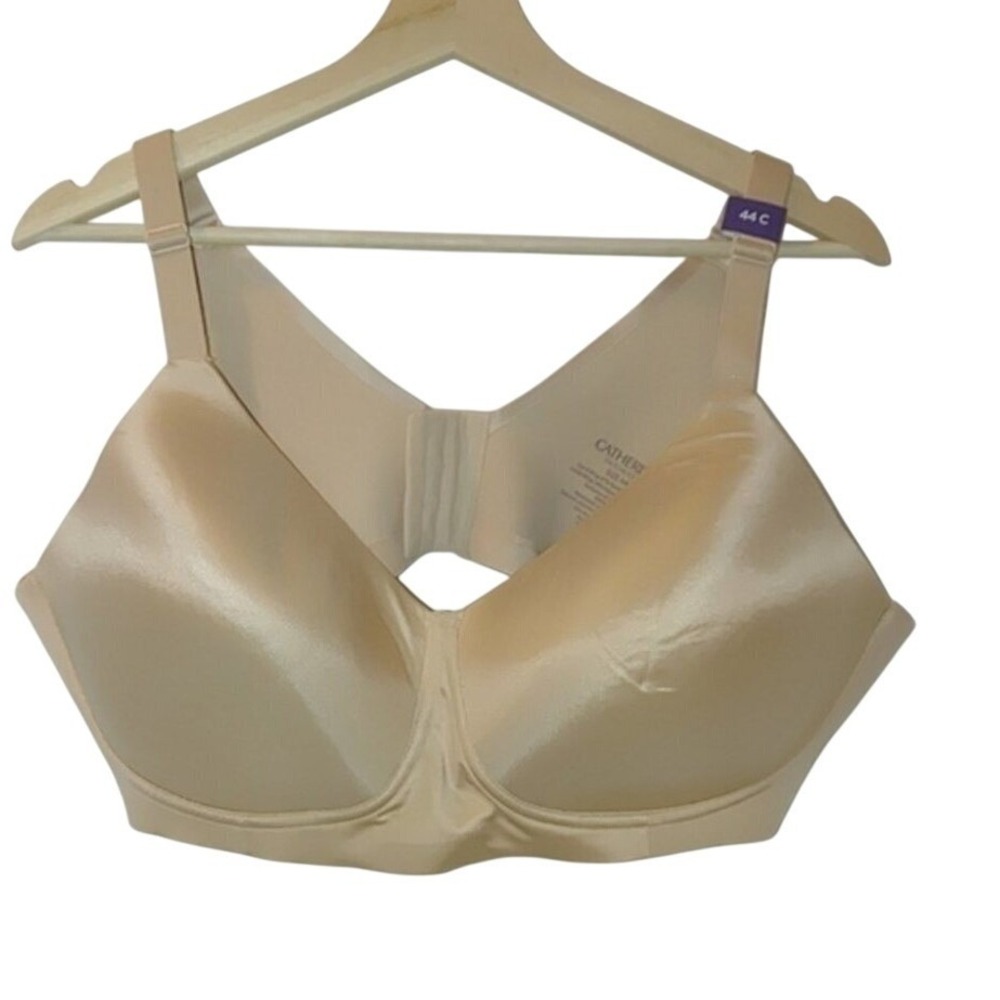 Catherines Intimates No Wire T Shirt Bra‎ 44C Tan Beige Cream Wireless Wire Free